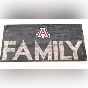 ARIZONA WILDCATS FAMILY 6” X 12” SIGN - BLUE & WHITE